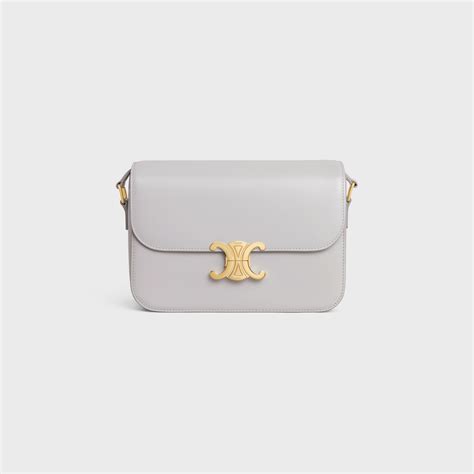 celine trio pearl grey|Celine triomphe handbags.